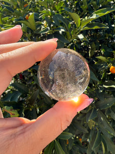 Small Light Smoky Quartz Crystal Sphere