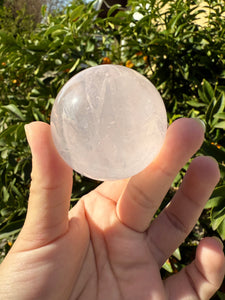 179g Star Rose Quartz Sphere High Quality Rose Quartz Crystal Sphere