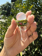 Load image into Gallery viewer, Handmade Clear &amp; Rose Quartz Sceptre Wand - Crystal Healing Obelisk Necklace
