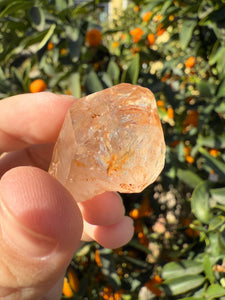 Red Mud Skeletal Quartz Crystal Point ,Red Mud Quartz,#985