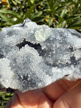 Load image into Gallery viewer, Bright clear Fluorite with Druzy Quartz on matrix, Fluorite on Sugar Crystal
