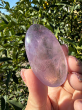 Load image into Gallery viewer, Palm Stone,Amethyst Worry Stone, Raw Stone,Palm Chakra Stone,A205
