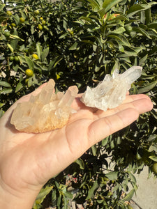 2pcs Natural Clear Quartz Crystal Clusters