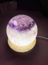 Load image into Gallery viewer, Phantom Amethyst Crystal Sphere
