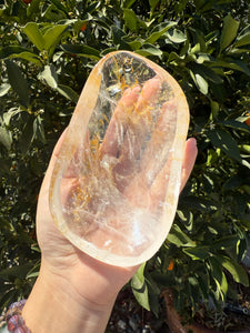 Large Clear Quartz Offering Bowl,Crystal Quartz Altar Bowl,Crystal Tray,B78