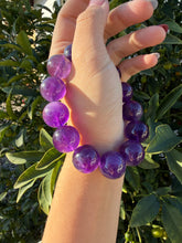 Load image into Gallery viewer, 16cm Uruguayan Amethyst Bracelet,Healing Crystal Bracelet,Chakra Bracelet

