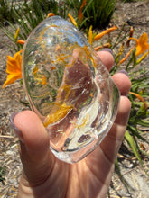 Load image into Gallery viewer, Small Golden Healer Quartz Bowl,Crystal Quartz Altar Bowl,Crystal Tray,B160
