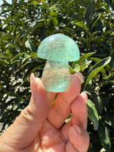 Load image into Gallery viewer, Small Green Kelp Fluorite Mushroom Carving-Fluorite Gemstone Mushroom,A139
