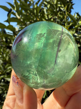 Load image into Gallery viewer, High Clarity Green Fluorite Sphere – Polished Crystal Ball, A104
