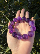 Load image into Gallery viewer, 16cm Uruguayan Amethyst Bracelet,Healing Crystal Bracelet,Chakra Bracelet

