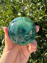 Load image into Gallery viewer, Natural Feather Fluorite Sphere,Snowflake Quartz Crystal Fluorite Ball,A221
