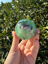 Load image into Gallery viewer, Natural Feather Fluorite Sphere,Snowflake Quartz Crystal Fluorite Ball,A219
