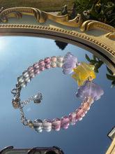 Load image into Gallery viewer, Handmade Fluorite Beaded Bracelet with Star and Wing Charms
