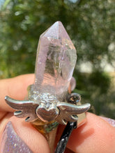 Load image into Gallery viewer, Handmade Pocket Deer Antler Veracruz Quartz Amethyst Crystal Wand Necklace
