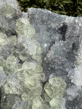 Load image into Gallery viewer, Green Fluorite with Sparkling Quartz and Calcite Double Mixed Mineral Specimen
