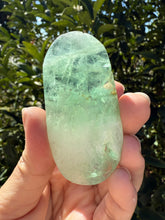 Load image into Gallery viewer, Natural Feather Fluorite Palm Stone,Snowflake Quartz Fluorite Palm Stone,A179
