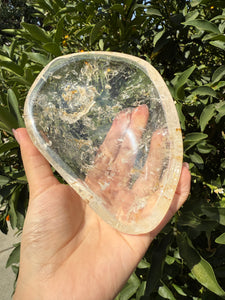 Large Clear Quartz Offering Bowl,Crystal Quartz Altar Bowl,Crystal Tray,B51