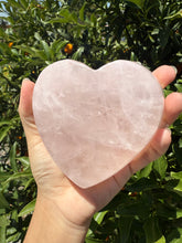 Load image into Gallery viewer, Heart Rose Quartz Crystal Bowl, Polished Rose Quartz Dish-Rose Quartz Tray
