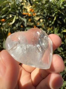 Clear Quartz Puff Heart Carving,#04