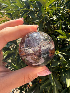 High-Grade Garden Quartz Crystal Sphere – Double-Sided Scenic Crystal Ball