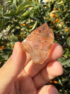 Red Mud Skeletal Quartz Crystal Point ,Red Mud Quartz,#986