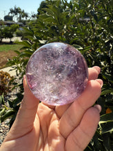 Load image into Gallery viewer, Natural Phantom Amethyst Crystal Sphere – Unique Purple Striped Amethyst,A62
