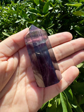 Load image into Gallery viewer, Rainbow Fluorite Crystal Tower Point,Fluorite Tower
