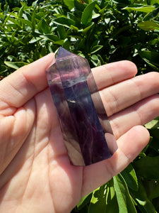 Rainbow Fluorite Crystal Tower Point,Fluorite Tower