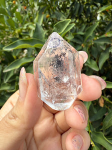 Natural Enhydro Quartz Crystal with Moving Water Bubble,A128