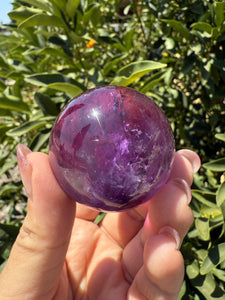 Chevron Amethyst Sphere with Goethite Inclusions,Davis Effect, A65