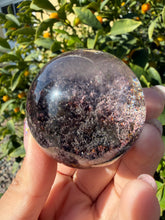 Load image into Gallery viewer, Scenic Garden Quartz Sphere | Natural Lodolite Included Crystal Orb, A319
