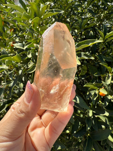 Natural Clear Quartz Crystal Point, Raw White Quartz Tower, A74