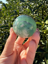 Load image into Gallery viewer, Natural Feather Fluorite Sphere,Snowflake Quartz Crystal Fluorite Ball,A217
