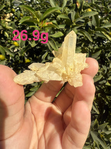 Set of 4 Raw Quartz Crystal Clusters