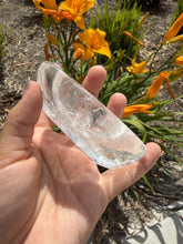 Load image into Gallery viewer, Small Clear Quartz Offering Bowl,Crystal Quartz Altar Bowl,Crystal Tray,B149

