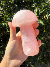 Load image into Gallery viewer, Large Rose Quartz Mushroom Crystal Sculpture
