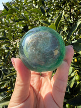 Load image into Gallery viewer, Natural Feather Fluorite Sphere,Snowflake Quartz Crystal Fluorite Ball,A216
