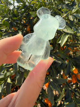 Load image into Gallery viewer, Natural Green Candy Fluorite Bear Carving,Fluorite Stand Bear
