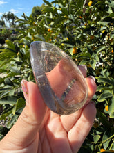 Load image into Gallery viewer, Natural Brazilian Light Smoky Quartz Palm Stone,Meditation Palm Stones,A292
