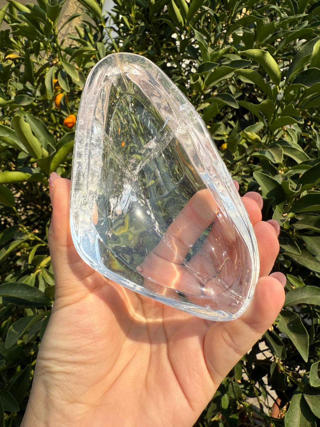 Small Clear Quartz Offering Bowl,Crystal Quartz Altar Bowl,Crystal Tray,B76