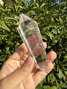 12-Sided Clear Quartz Point,Double Terminated Quartz,Vogel Cut Crystal,A173