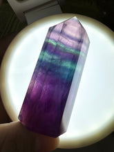 Load image into Gallery viewer, Rainbow Fluorite Crystal Tower Point,Fluorite Tower
