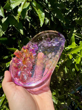 Load image into Gallery viewer, Purple Yellow Crystal Shiny Resin Tray
