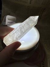 Load image into Gallery viewer, Shiny rainbow Clear Quartz Point  - Chunky Clear Quartz Mini Tower
