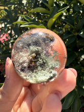 Load image into Gallery viewer, High-Grade Garden Quartz Crystal Sphere with Rainbow Inclusions
