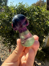 Load image into Gallery viewer, Dark Purple Green Fluorite Mushroom
