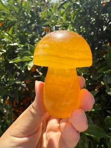 Large Natural Yellow Fluorite Mushroom Crystal, A83