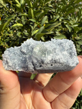 Load image into Gallery viewer, Bright clear Fluorite with Druzy Quartz on matrix, Fluorite on Quartz
