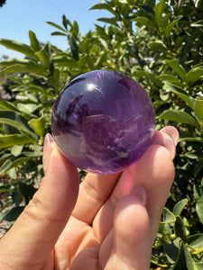 Chevron Amethyst Sphere with Goethite Inclusions,Davis Effect, A65