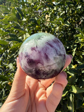 Load image into Gallery viewer, Natural Feather Fluorite Sphere,Snowflake Quartz Crystal Fluorite Ball,A224
